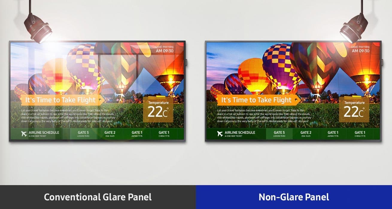 digital signage จอ non-glare panel