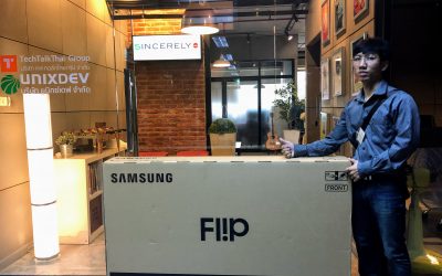 [ผลงาน] UNIXDEV เลือกใช้ Samsung Flip สร้าง Interactive Solution