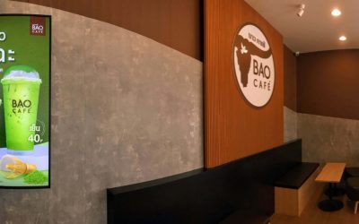 Digital manu board ที่ร้านบาวคาเฟ่ สาขาตลาดดอนฉิมพลี